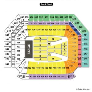 Ford Field End Stage Concert Seating Chart
