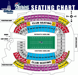 Gillette Stadium Football Seating Chart