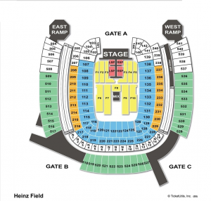 Heinz Field End Stage Concert Seating Chart