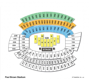 Paul Brown Stadium Side Stage Concert Seating Chart